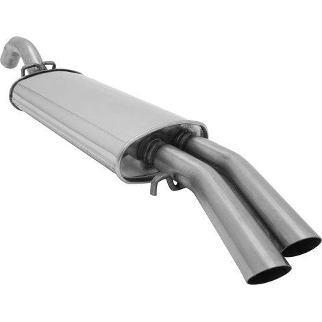 Échappement arrière en acier inoxydable Novus pour VW Golf 2 19E 1.8 GTI 2x50mm