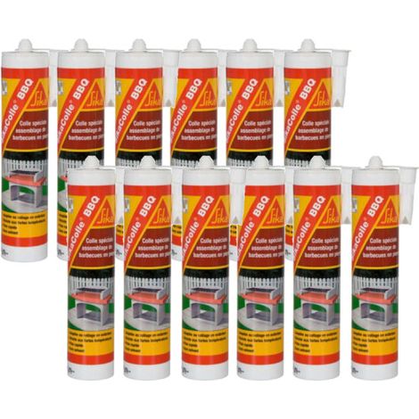 Set di 12 adesivi per il montaggio di piccoli barbecue in pietra - SIKA SikaColle BBQ - Beige chiaro - 500g