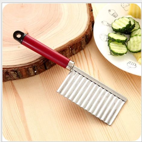 Coupe-Pommes De Terre - Lame En Acier Inoxydable - Pour Frites Onctueuses Et Tranches Ondulées - Usage Cuisine Domestique - 1 Pièce (1/3)