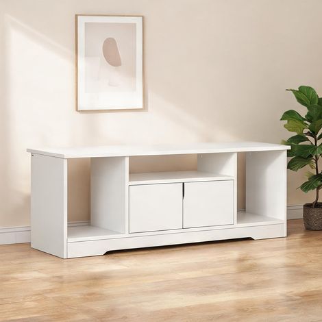 Meuble TV blanc en bois 120 x 30 x 41 cm (1/5)