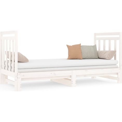 Maison Exclusive - Lit coulissant sans matelas blanc 2x(90x190) cm