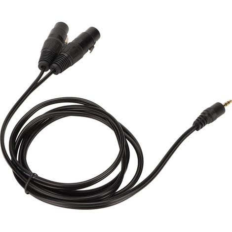 Câble stéréo 3,5 mm vers double XLR, 1,5 m, Plug and Play, répartiteur en Y 3,5 mm mâle vers double XLR femelle pour PC et smartphone (1/4)