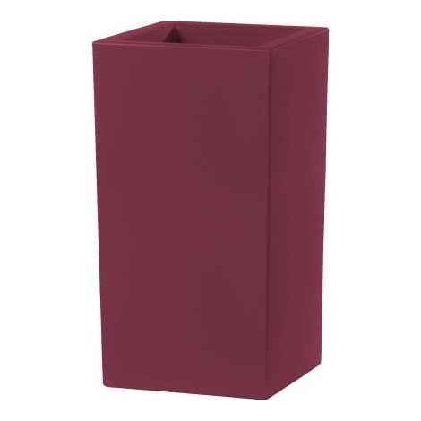 Vaso Schio Cubo Alto 80 Burgundy 40 x 40 x 80 cm