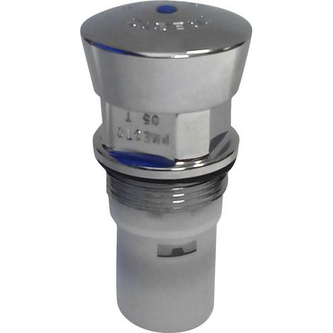 Presto – Tête de robinet temporisé compatible 504 XL et 605 – Finition chrome – Filetage plomberie 1/2'' – Longueur 90mm – Largeur 40mm (1/3)