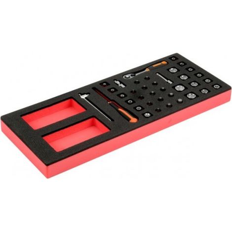 BAHCO - Jeu de cliquets et douilles 1/4", module mousse 1/3 Fit&Go - 37 pcs
