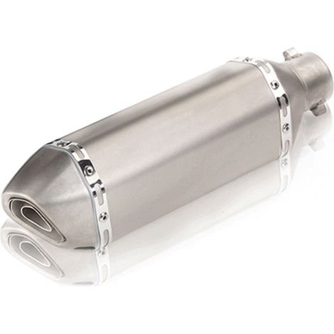 Tuyau d'échappement de moto, en acier inoxydable et fibre de carbone, antirouille, surface lisse, type universel, convient aux diamètres de tuyau de 38 mm à 51 mm. (1/5)