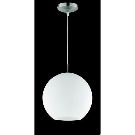 Lampada Sospensione Moderna 42W Sfera Vetro Bianca 30 cm Moon GD Trio (1/9)