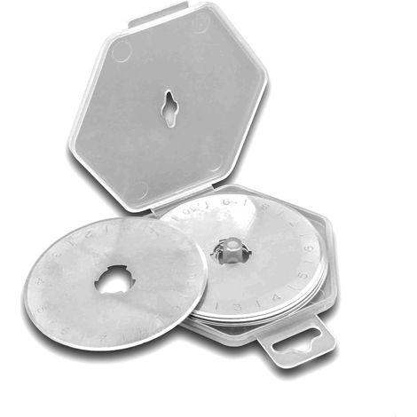 vhbw 10x lama di ricambio da 45mm, lame compatibile con cutter rotante, taglierino
