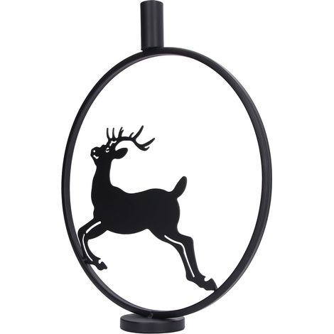 Porte-bougie Cerf Noir Style Européen Décoration Murale pour Mariage Fête