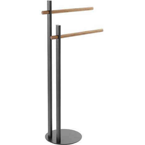 Feridras Piantana portasciugamani bamboo/nero (1/5)