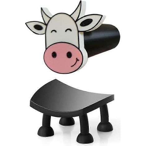 Porte-rouleau de papier toilette vache laitière imprimé en 3D, étagère de rangement pour papier toilette vache laitière empilable et amusante. (1/5)