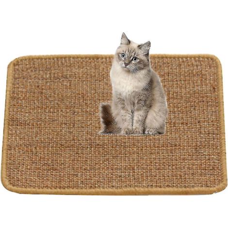 Alfombrilla rascadora, fibras de sisal natural, antideslizante, para gatos, protección de muebles (1/5)
