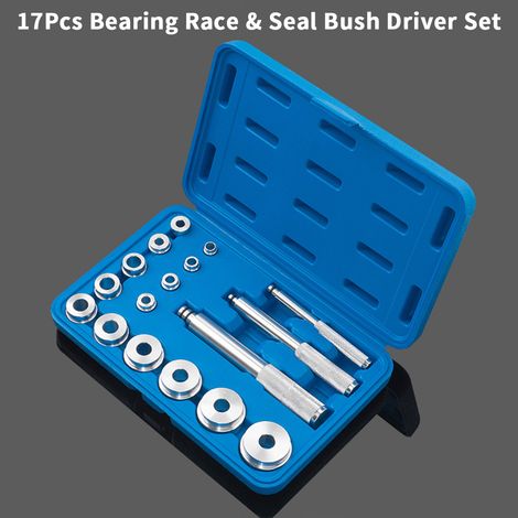17 pièces ensemble de pilotes d'installation de course de roulement et de joint, outil de retrait de jeu de roues et de douilles en alliage d'aluminium pour voitures motos kit d'installation de bague (1/5)