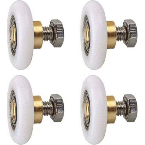 Shower Door Roller, Roller Caster Wheel for Shower Door Sliding Casters Door Roller Replacement Wheel 4 Pieces (20MM) (1/4)