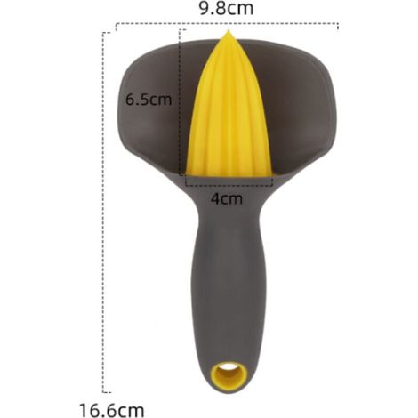 Lot de 2 Presse-citron, Juicer à Agrumes à la Presse D'agrumes Manuels Avec Gardien de Splash et Receveur de Pierre, Mini Presse-citron Ergonomique Outils pour Citron Orange Fruits (Gris) (1/3)