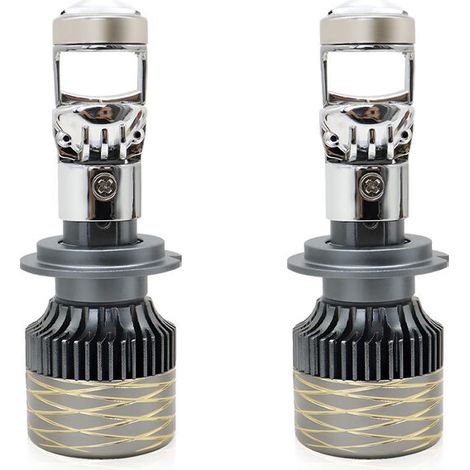 Phare de voiture à LED A81 H4 super lumineux de près et de loin, phare à double lentille intégrée (1/5)