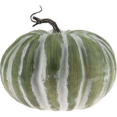 Zucca Artificiale in Schiuma Decorativa Estiva 21,6 cm Verde (1/5)