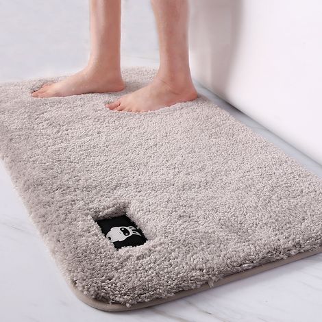 Tapis de bain antidérapants, tapis de douche en microfibre douce et moelleuse, absorbant, lavable et à séchage rapide pour le sol de la salle de bain, lot de 3