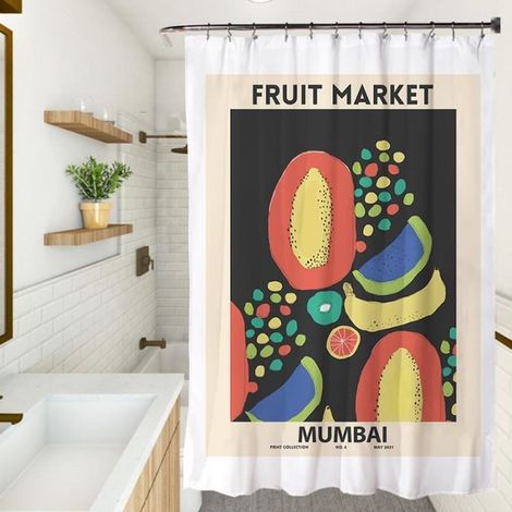 TuseRxln Duschvorhang – FUNMOON – 150 x 180 cm – Wasserdicht – Schimmelresistent – Elegant