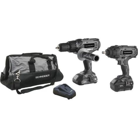 Pack 20V perceuse 50Nm SCHNEIDER