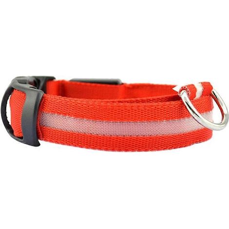 Robustes und langlebiges Sicherheitshalsband mit Blinklicht für Welpen, rot, Größe S, ideal als Geschenk.
