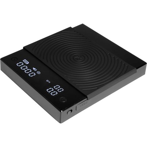 Báscula electrónica básica 2.0 con caudal de agua y temporizador, conmutación onzas/kg, báscula digital para cocina/repostería