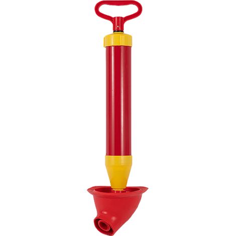 Desatascador de inodoro neumático, desatascador y bomba de aire, desatascador de desagües (rojo, 1 unidad) (1/5)