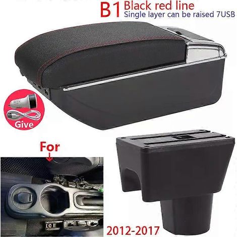 Bewerben Sie sich für eine Renault Duster Armlehne, passend für Nissan Terrano 3 und Renault Duster Oroc (2012–2018). (Auto-Armlehnenbox, Staufach, Zubehör) (1/5)