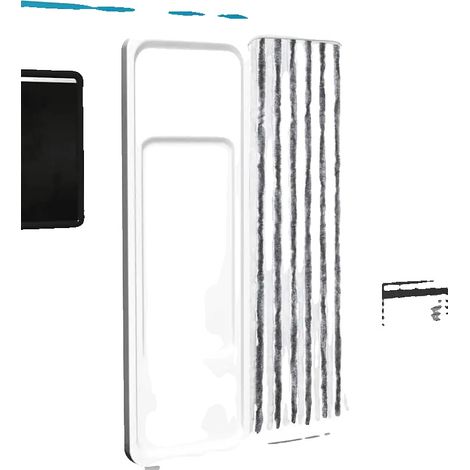 Cortina antiinsectos, material de chenilla, diseño versátil, gris. (1/2)