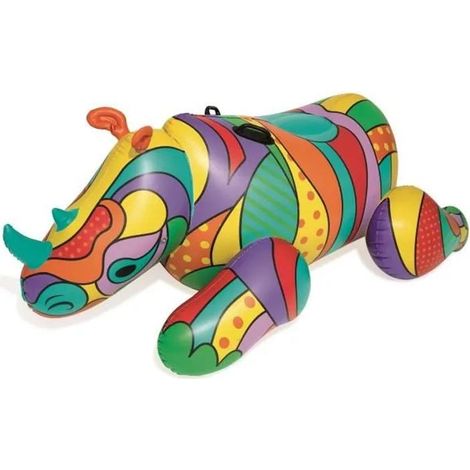Bestway Aufblaskständiger Fashion Pop Rhino mehrfarbig 201x102 cm