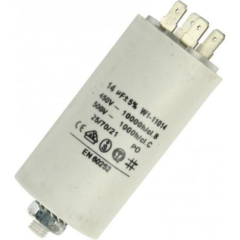 Motore di lavoro condensatore 14uf 450vac 35x65mm Faston Y M8 12ag008 Ct14mf450v/faston