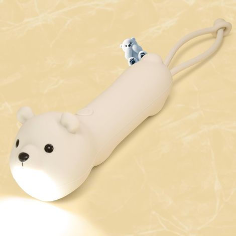 Silikon-Hängelampe mit Eisbär-Motiv, wiederaufladbar, dimmbar, Camping-Taschenlampe (1/5)