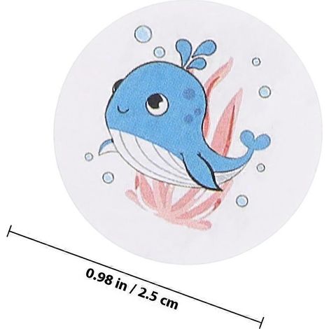Autocollants animaux marins encourageants, compatibles avec les récompenses scolaires (lot de 2 rouleaux) (1/4)