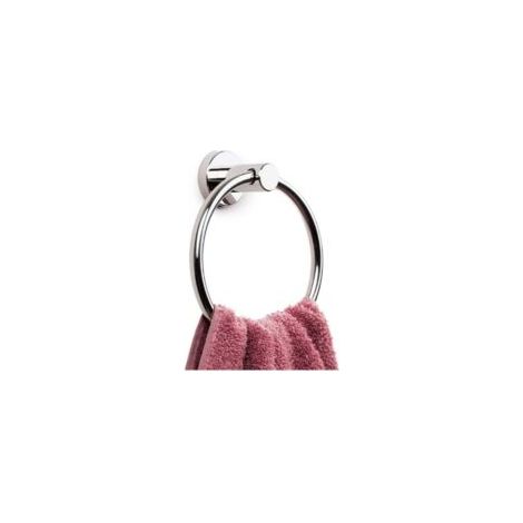Porte-Serviette chromé Porte-Serviettes pour Salle de Bain Porte-Serviettes à Main Quincaillerie de Salle de Bain Murale - Crezuo (1/4)