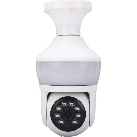 Caméra de sécurité ampoule 3MP, vision nocturne à 360°, Wi-Fi, double écran, audio bidirectionnel, détection de mouvement, 250 V, pour intérieur et extérieur. (1/5)