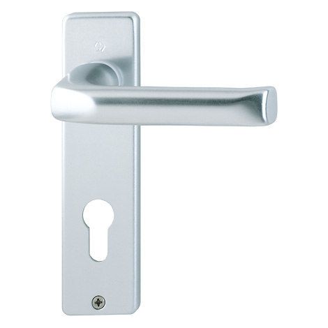 HOPPE® Drückergarnitur mit Kurzschild London 113/202KP/AP, Aluminium, 6880587