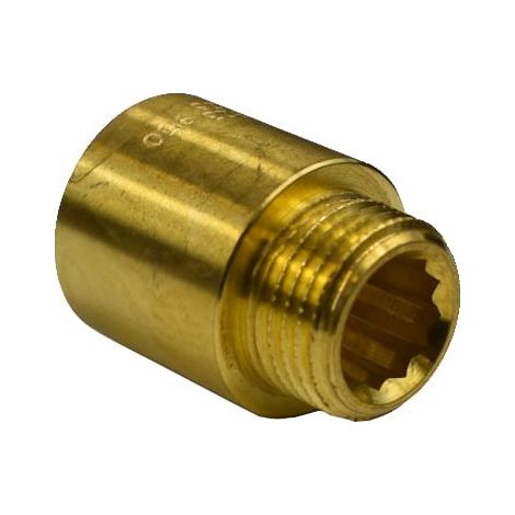 Messingfitting Hahnverlängerung, Gewindefitting 1 1/4 Zoll