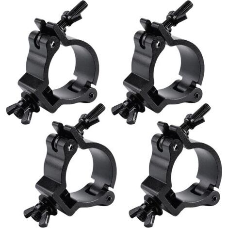 Pair Truss Clamp,4 Pack 48 52 mm Truss Bracket,Crochets De Fixation Clamp,Pince De Lumière De Scène Pour Eclairages Et projecteurs De Scène Mobiles