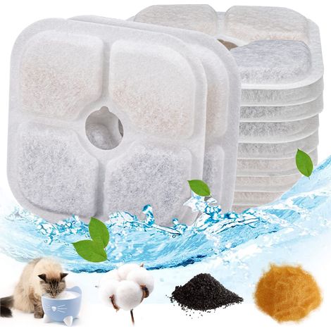 Filtre Fontaine Eau Chat Filtre Fontaine Chat Lot de 12 Filtre Fontaine à Eau Compatible avec 43717 pour Fontaine à Eau et Chat pour Animaux de Compagnie de 2,5 L