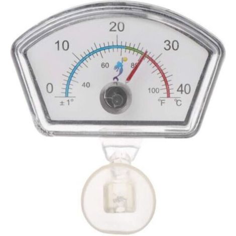 0-40 degrés Celsius Pointeur de thermomètre pour reptiles d'aquarium , ventouse de plongée pour aquarium avec cadran de température, à la mode, pratique et professionnel