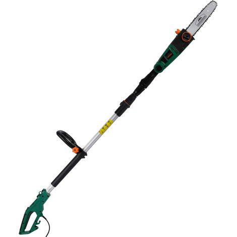 Gardebruk – Élagueuse électrique sur perche 750 W – Tige télescopique 2,65 m – Lame Oregon 26 cm – Coupe nette sur branches épaisses