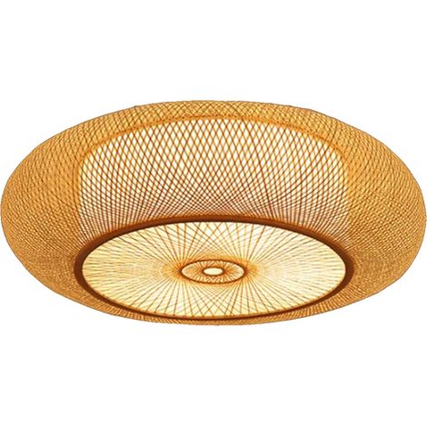 Lampe suspendue, bambou naturel, design élégant, 50cm, Pas d'ampoule (E27) (1/5)