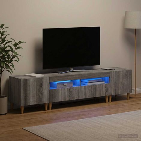 vidaXL 3 Piece LED TV Cabinet ARNHEM 3 pcs Grey Sonoma Engineered Wood (1/5)