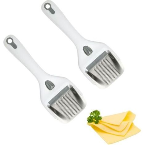 Edelstahl-Käseschneider für die Küche, tragbarer, verstellbarer Käseschneider mit 2 Teilen für Käseblöcke, antihaftbeschichtet und ergonomisch. (1/5)