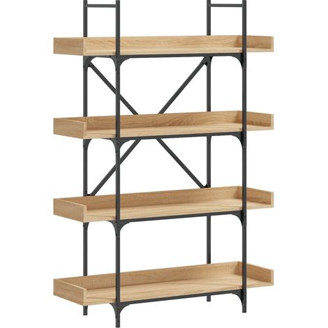 Maison Exclusive - Bücherregal 4 Böden Sonoma-Eiche 100x33x145,5