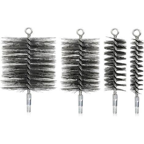 4-teiliges Kaminreinigungsbürsten-Set, Pelletofen-Reinigungsset, Metallkesselbürste, Ø 30/50/80/110 mm, Länge 185 mm (1/5)