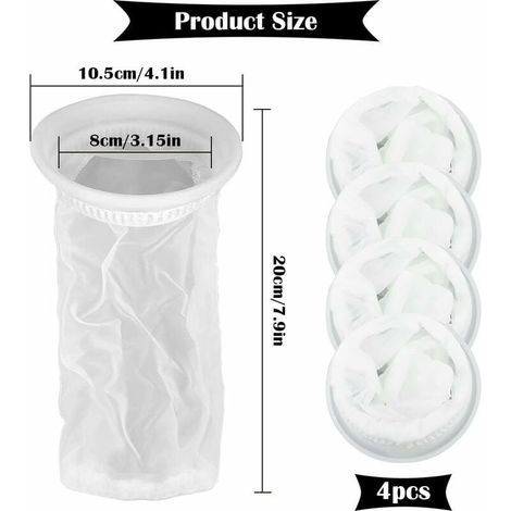 Lot de 4 Filtres à Eau de Pluie pour Réservoir IBC 1000 litres, en Nylon avec Raccord pour Couvercle IBC (1/5)