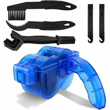Kit Nettoyage Chaine Velo - 6 Rouleaux Nettoyants - Pour Entretien Regulier Chaine Velo et Moto - 1x Nettoyeur + 1x Décapage Pignons + 2x Brosses + 2x Pieds-de-biche - 1 Unite (1/5)
