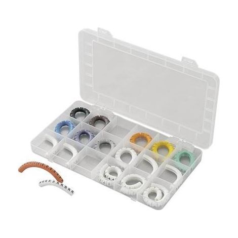 TRU COMPONENTS ECMKS-2 Clip segnafili Legenda (segnacavi) 0 - 9, L, N, R, S, T, PE, +, - Intervallo diametro esterno 2 (1/2)