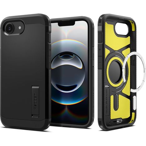 Funda Spigen Tough Armor MAG MagSafe para iPhone 16E negra (1/5)